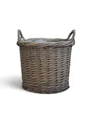 Rattan Kulplu Saksı Gri ( İçi Poşetli ) 3