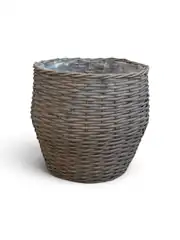 Rattan Hasır Saksı Gri ( İçi Poşetli ) 3